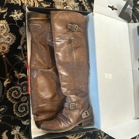 G by Guess Dark Brown Tall Boots BB in size 8M. Gently Used. - Picture 1 of 12
